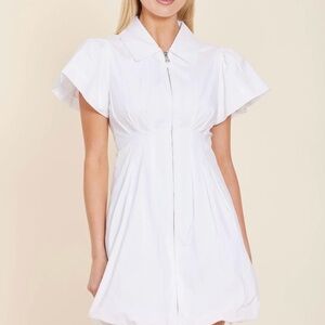 Olivaceous White Mini Dress